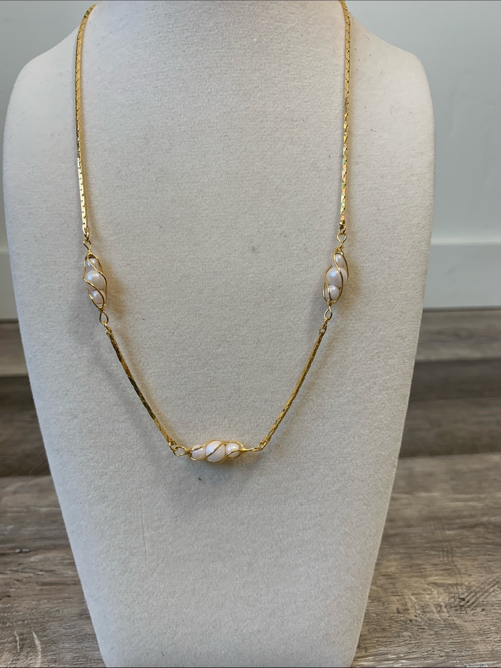 Gold-Tone Pearl Station Long Necklace - Women Jewelry - Picture 2 of 3